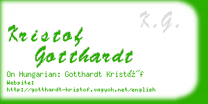 kristof gotthardt business card